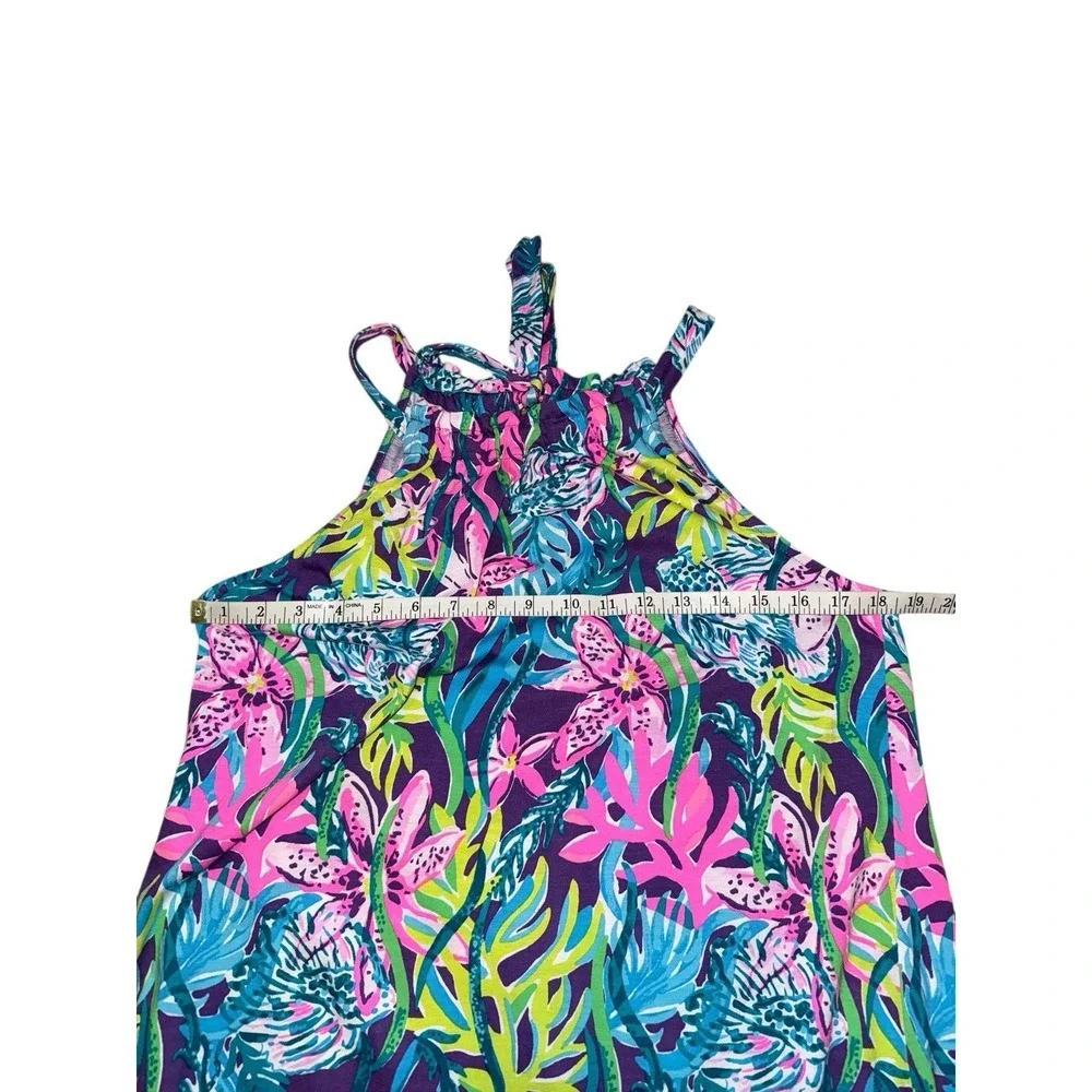 Lilly Pulitzer Saira Dress Halter Tie Neckline Vacation Resort Beach Vacation - Picture 5 of 9